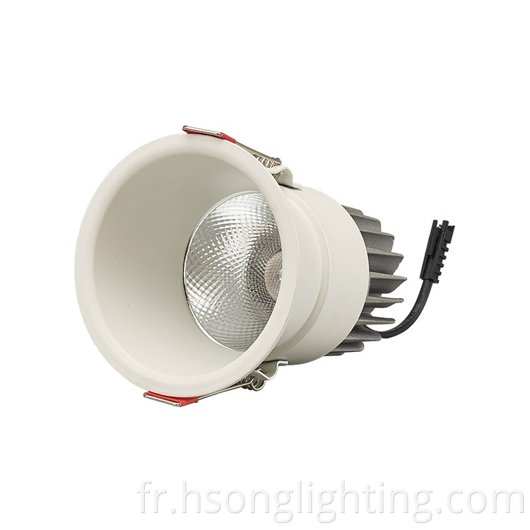 Deep Anti Glare Project Quality LED COB Downlight 10W Casting Dalm Retwed Downlight pour l'hôtel